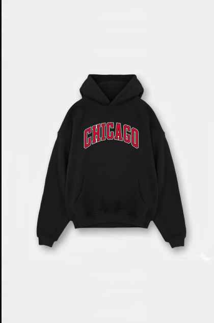 Chicago Black Winter Hoody.