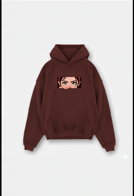 Eyes Only Brown Winter Hoody.