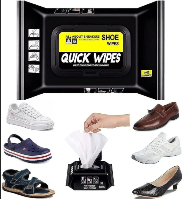 Instant Shoe Cleaner & Shine Wipes (80 Pcs) – Buy 1 Box, Get 1 Free