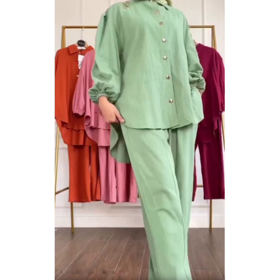 Modern Button CO ORD Set For Her.