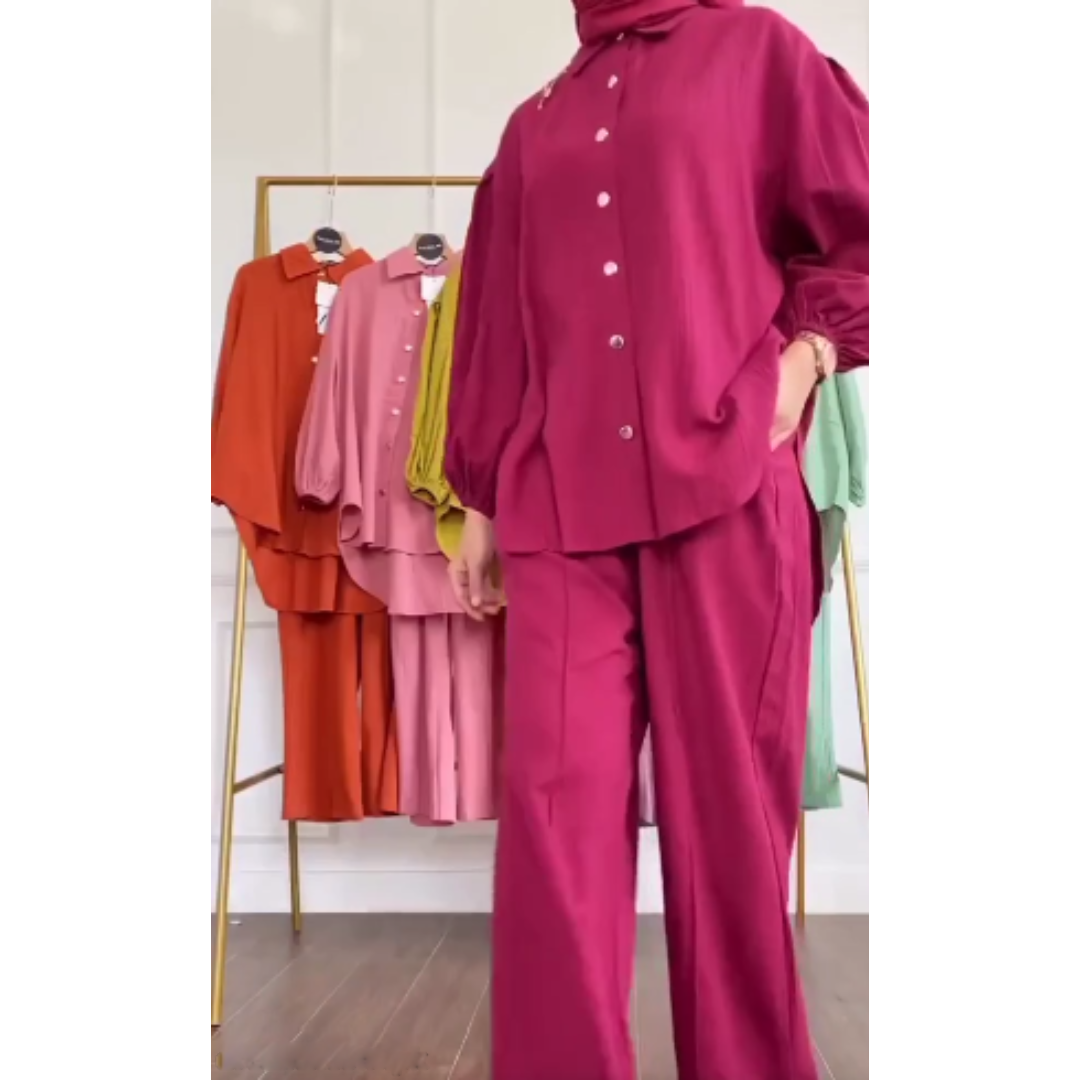 Cherry Modern Button CO ORD Set for Her.